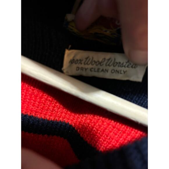 Vintage Ski-Moto Sweater Sportswear by Peerless Ski Wool Red Black. Mens medium - Picture 5 of 6